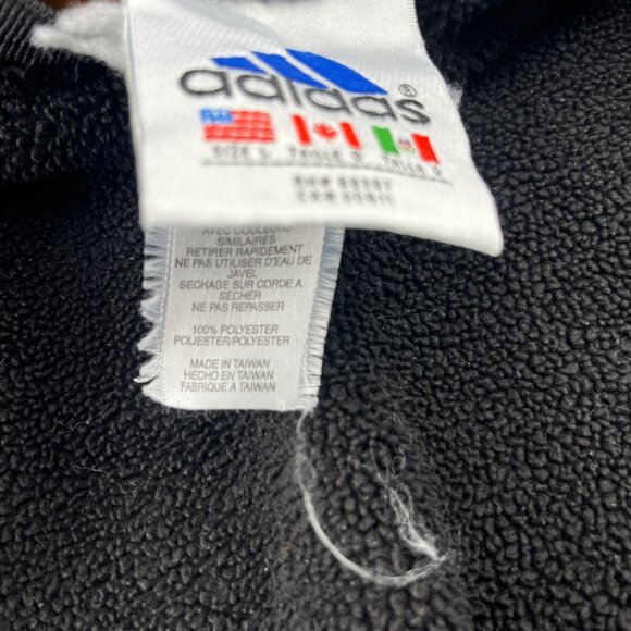 Adidas V Neck Black Fleece Pullover Sweater Men's size Large orange - Picture 4 of 5